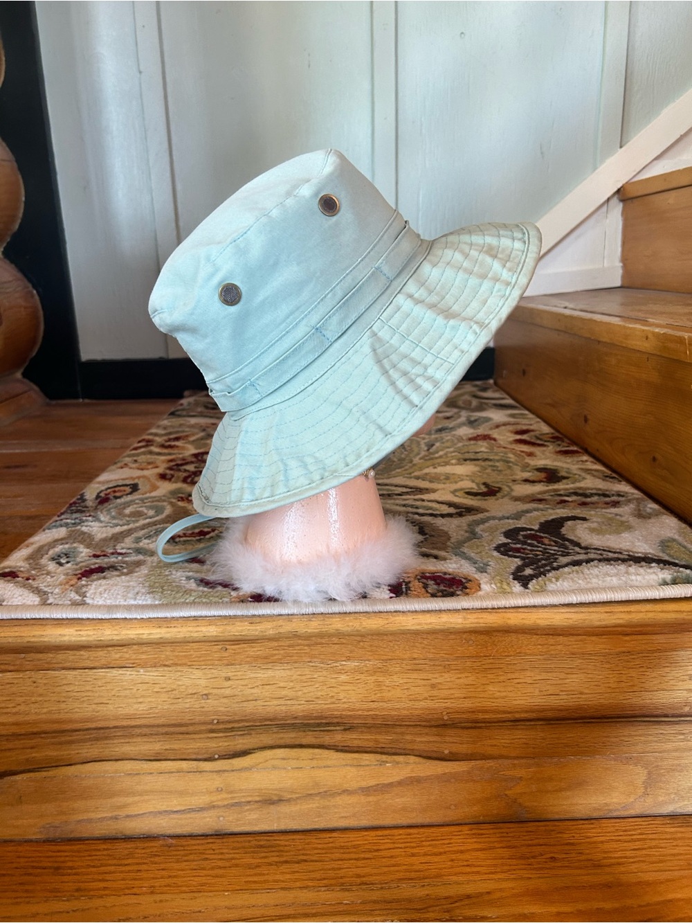 Light Sage Green Panama Jack Bucket Hat - OS